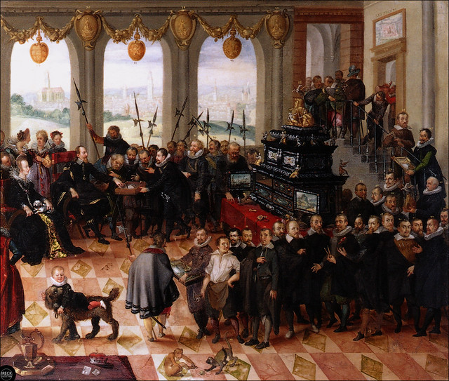 Presentation of the Pomeranian Art Cabinet. Die Übergabe des Pommerschen Kunstschranks an Herzog Philipp II. von Pommern.