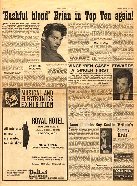 NME - Page 2 - Brian Hyland Story - 24.Aug.1962
