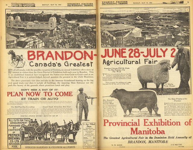 Brandon June 28 - July 2 Canada's Greatest Agricultural Fair (1926)