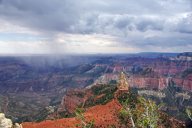 Mount Hayden & storm - Grand Canyon North Rim