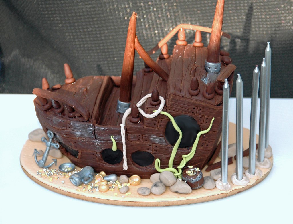 Sunken Pirate Ship Cake