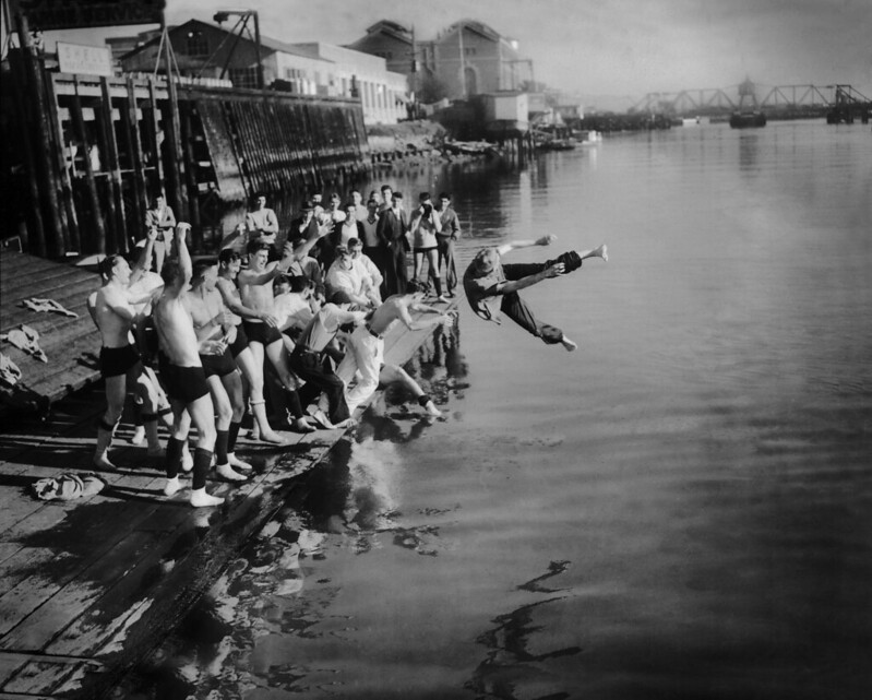 Traditional Dunking of the Coxan after race