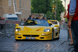 Yellow Ferrari F50
