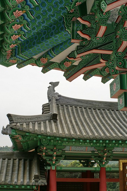 Ryongtong Temple roofs
