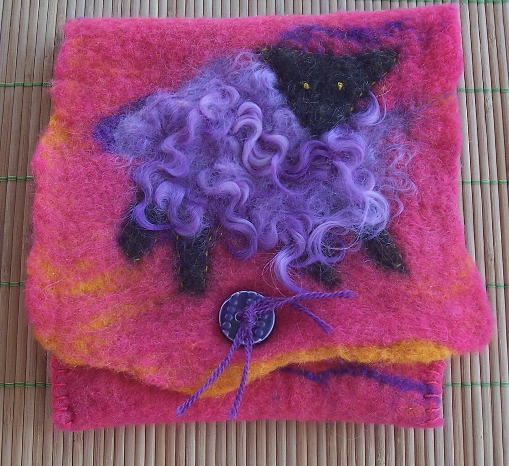 Magenta Purse w Purple Sheep | misscolesgarden | Flickr