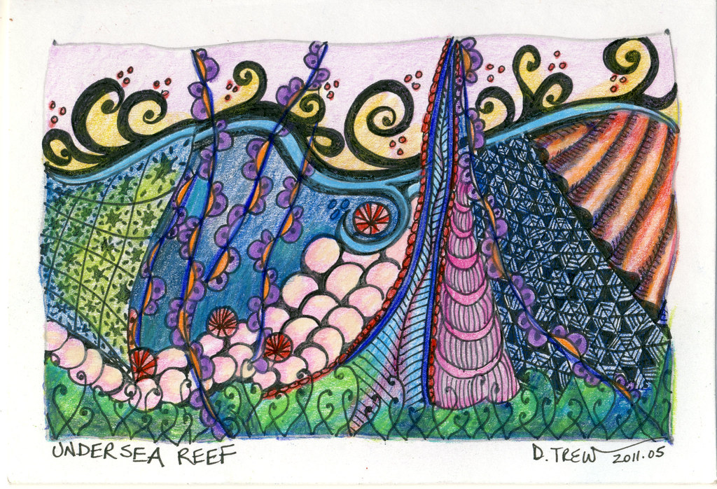 Zentangle Notecard - Undersea Reef | Diane Trew | Flickr