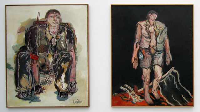 Georg Baselitz. Links: Der moderne Maler, 1965. Rechts: Ein neuer Typ, 1966.