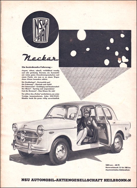 NSU-Fiat Neckar, Magazine Ad / Anzeige, AMS 1958