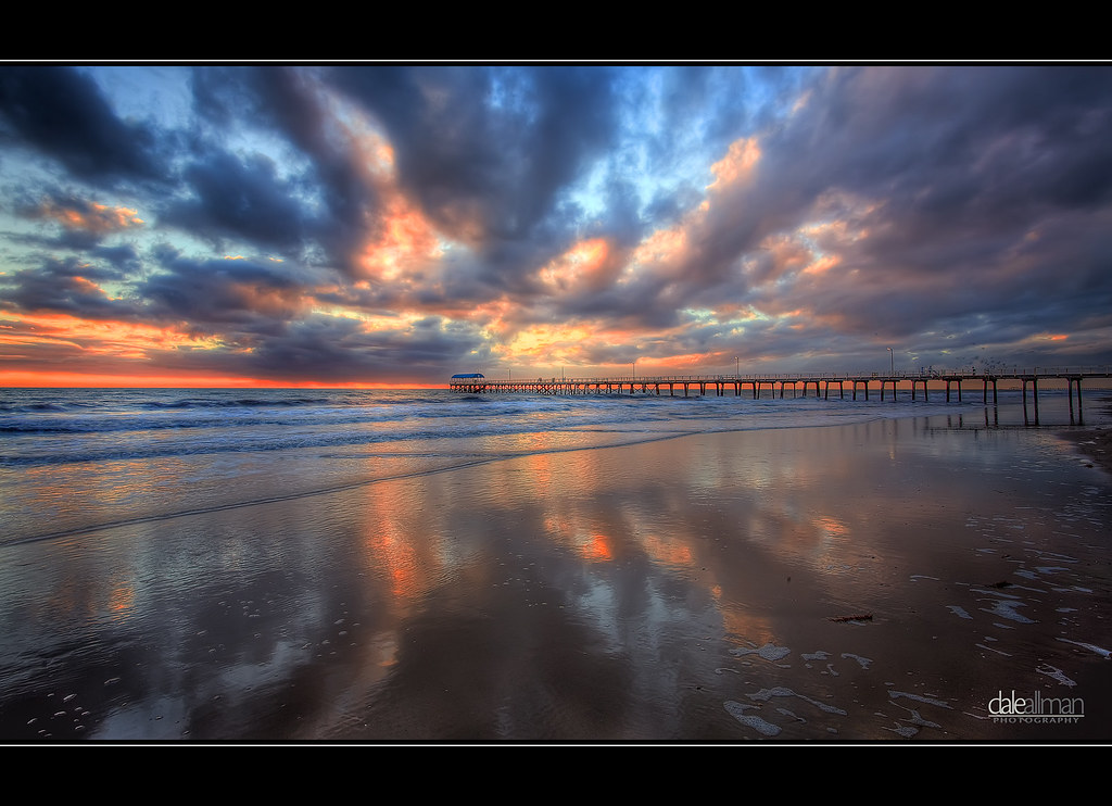 Henley Beach Reflections by Dale Allman