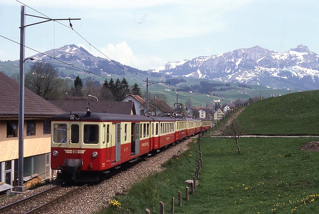 Trains des Chemins de Fer  d'Appenzell (Suisse)