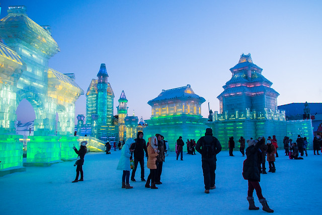 Harbin - Blue hour -  ice magic . . .