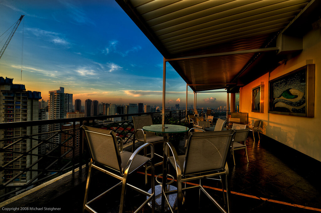 From the rooftop of the Shangia-La Hotel in Singapore by MDSimages.com