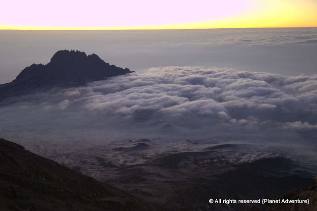 Sunrise & Mawenzi Mountain seen from Stella Point - Kilimanjaro