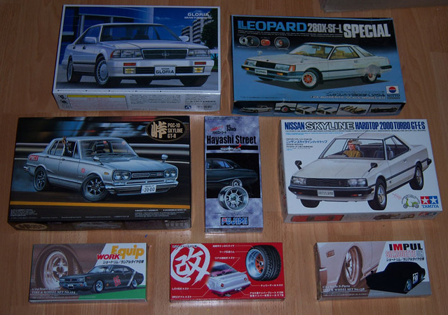 1:24 Nissan kits and JDM wheels selection