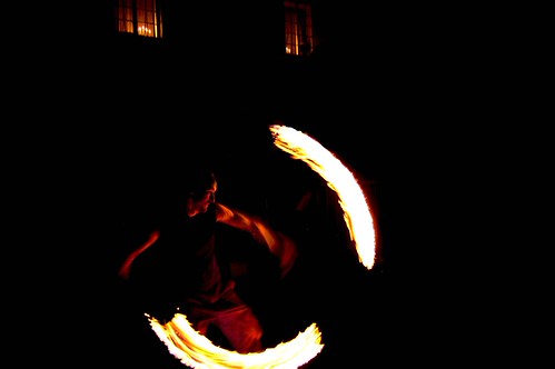 Fire Juggler at Dunster by Candlelight by Charles Budd