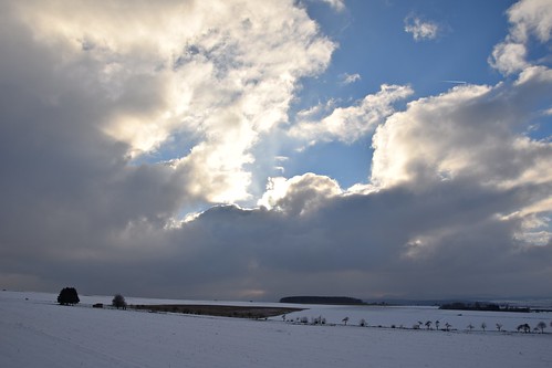 weather sky clouds nature landscape view white snow blue winter hesse hessen nordhessen northhesse deutschland germany