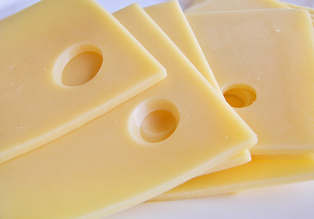 Slices of cheese.