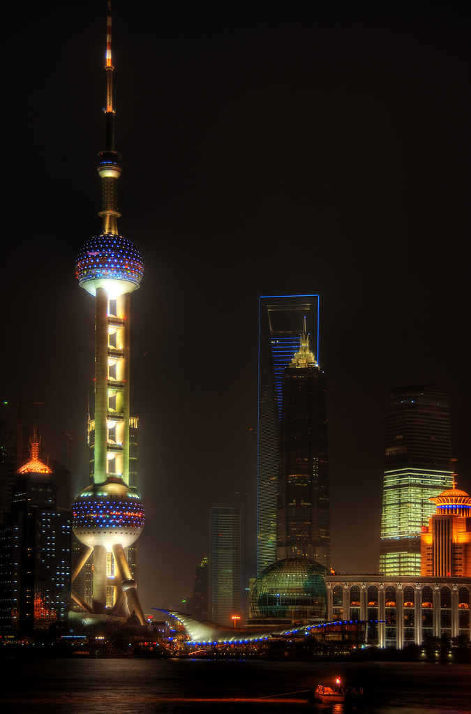 Pudong towers night view