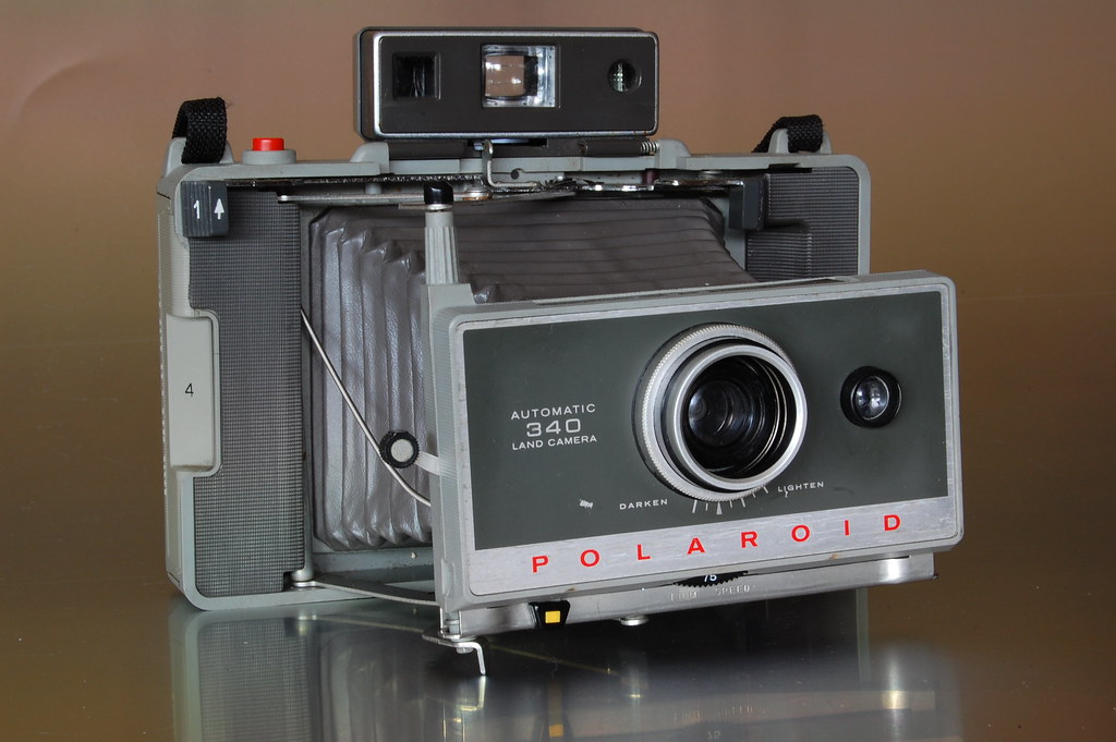 Polaroid Automatic 340 Land Camera.
