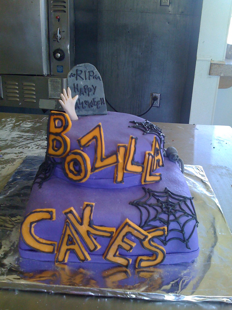 Bozilla Halloween Cake