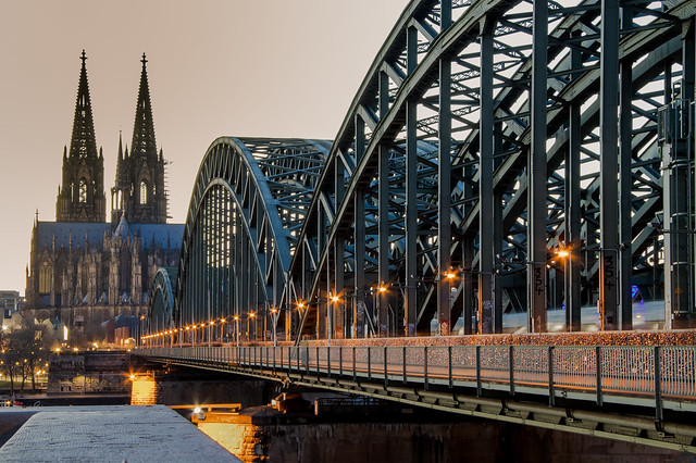Hohenzollernbrücke and Cologne Cathedral