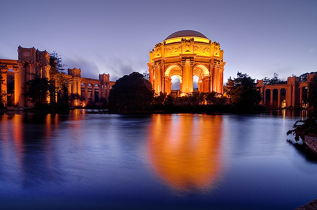 Twilight San Francisco Palace of Fine Arts