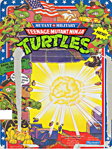 Mutant Military  TEENAGE MUTANT NINJA TURTLES :: RAPH, THE GREEN TEEN BERET  ..card backer i (( 1991 )) by tOkKa