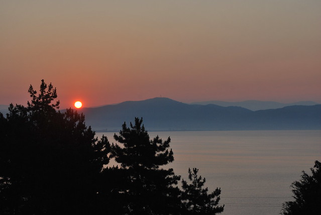 Sunrise over Lake Ohrid Macedonia