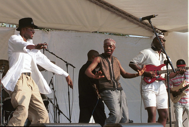 Kasai Masai from Democratic Republic of Congo DRC with Nickens Nkoso at Coin Street Festival The Southbank London 21st July 1999 014 Robert Maseko