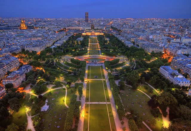 Paris - View of the Champ de Mars from the Eiffel Tower