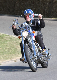Peter Fonda riding Captain America