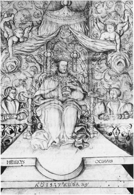 Henry VIII with two court officials, c.1537