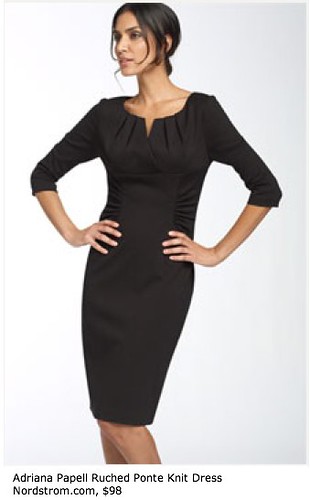 Adrianna Papell Ruched Ponte Knit Sheath Dress - Sleeves -… | Flickr