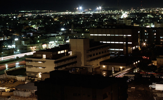 1978 - Riyadh, Saudi Arabia after dark