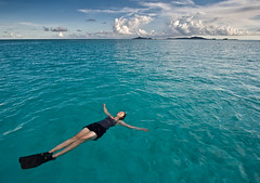 Mary Relaxing in the Tobago Cays