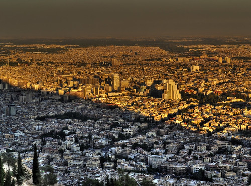 above high view dynamic syria range damascus hdr
