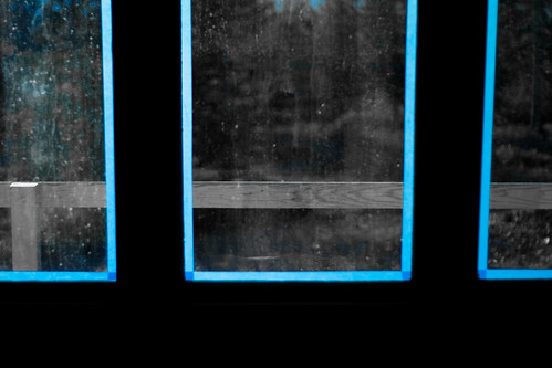 blue by Kass & Rachel, Was aiming for a Harry Callahan style photo (strong contrast & lines, I guess - I'm way off), bu
