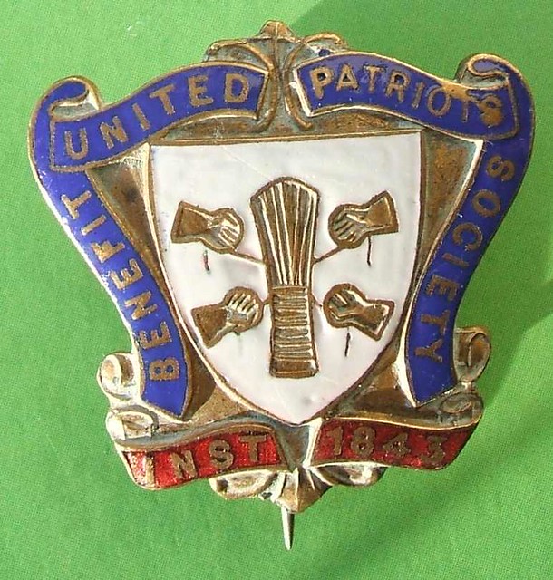 United Patriots Benefit Society enamel badge (pre-1940’s)