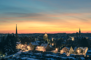 Sunset view of Freiberg