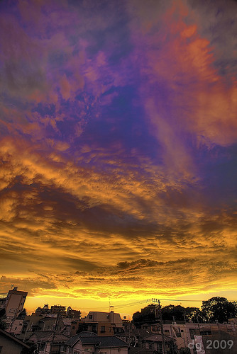 sunset sky sun detail japan clouds photoshop canon fire tokyo evening asia horizon wide explore 1740mm hdr 3xp photomatix tonemapped explored enhancer skyascanvas 5dmarkii