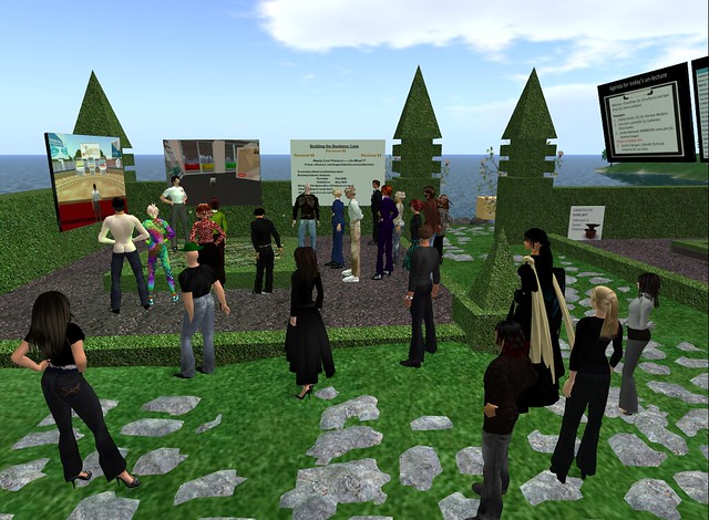 Charlie Herbek of CSC presenting about CSC's use of Second Life