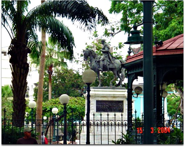 Simon Bolivar's statue