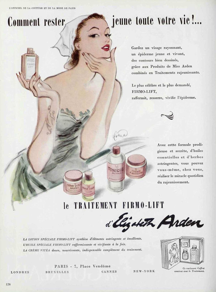 50s ad : Elizabeth Arden skincare