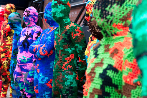 100% Acrylic Art Guards by Agata Olek / Dumbo Arts Center: Art Under the Bridge Festival 2009 / 20090926.10D.54773.P1.L1 / SML | by See-ming Lee (SML)