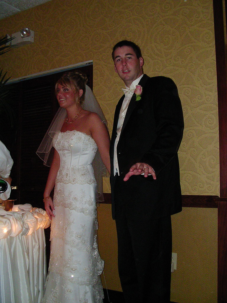 Mike and Megan About to Cut the Cake