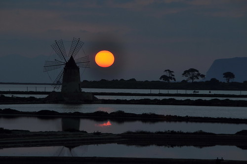 tramonto saline mulino marsala mozia sunsetwindmill