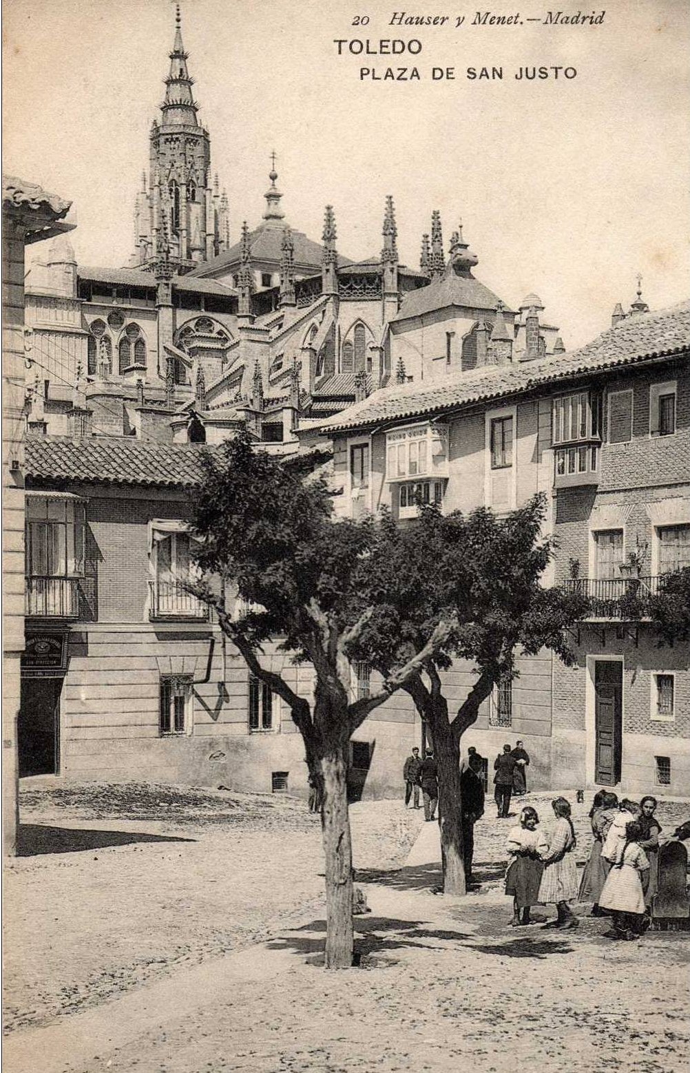 Plaza de San Justo hacia 1900. Fotografía de Hauser y Menet