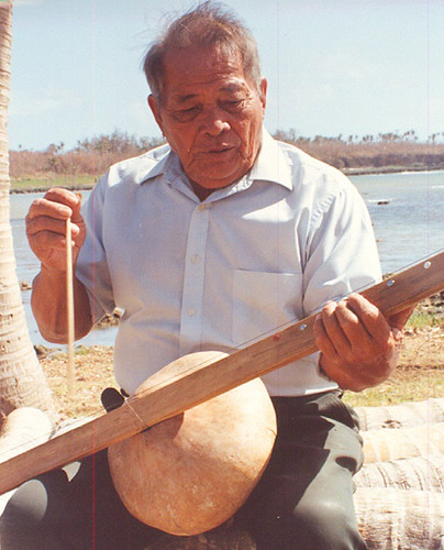 Jesus M. Crisostomo plays this unique instrument, the belembaotuyan.

Judy Flores
