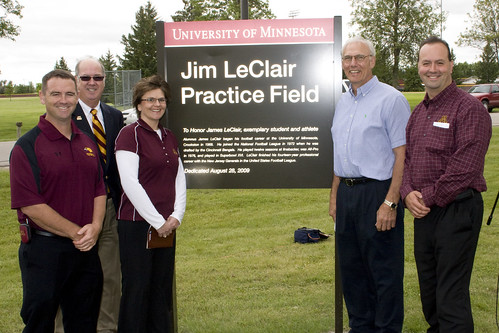 Dedication of the Jim LeClair Practice Field