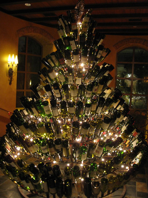 Wine Bottle Christmas Tree at Gaylord Texan, Christmas 2009